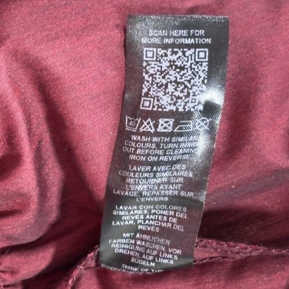 ASOS Design Short Blood Red Dark Romantic Deep V Wrap Dress Whimsygoth US Size 6 - Picture 10 of 10